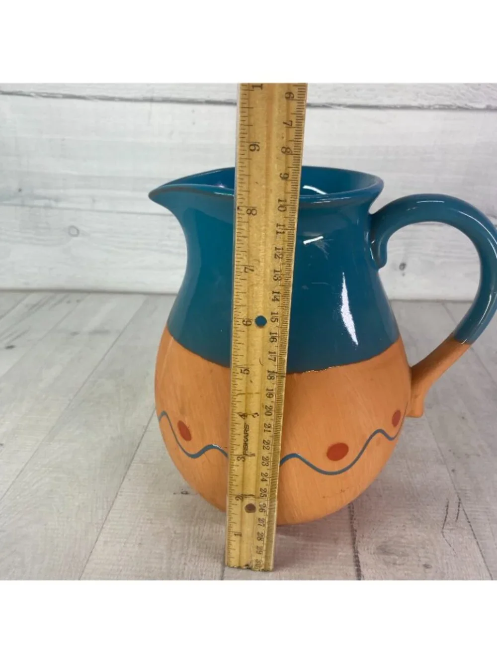 Vintage Himark TERRA COTTA Turquoise Glaze South Western 8.25